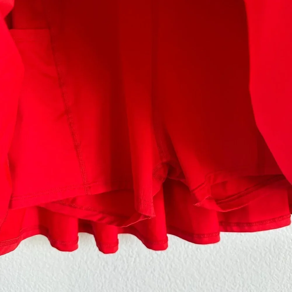 EleVen by Venus Williams Red Speedy High Waist Pleated Tennis Skirt - Picture 4 of 7